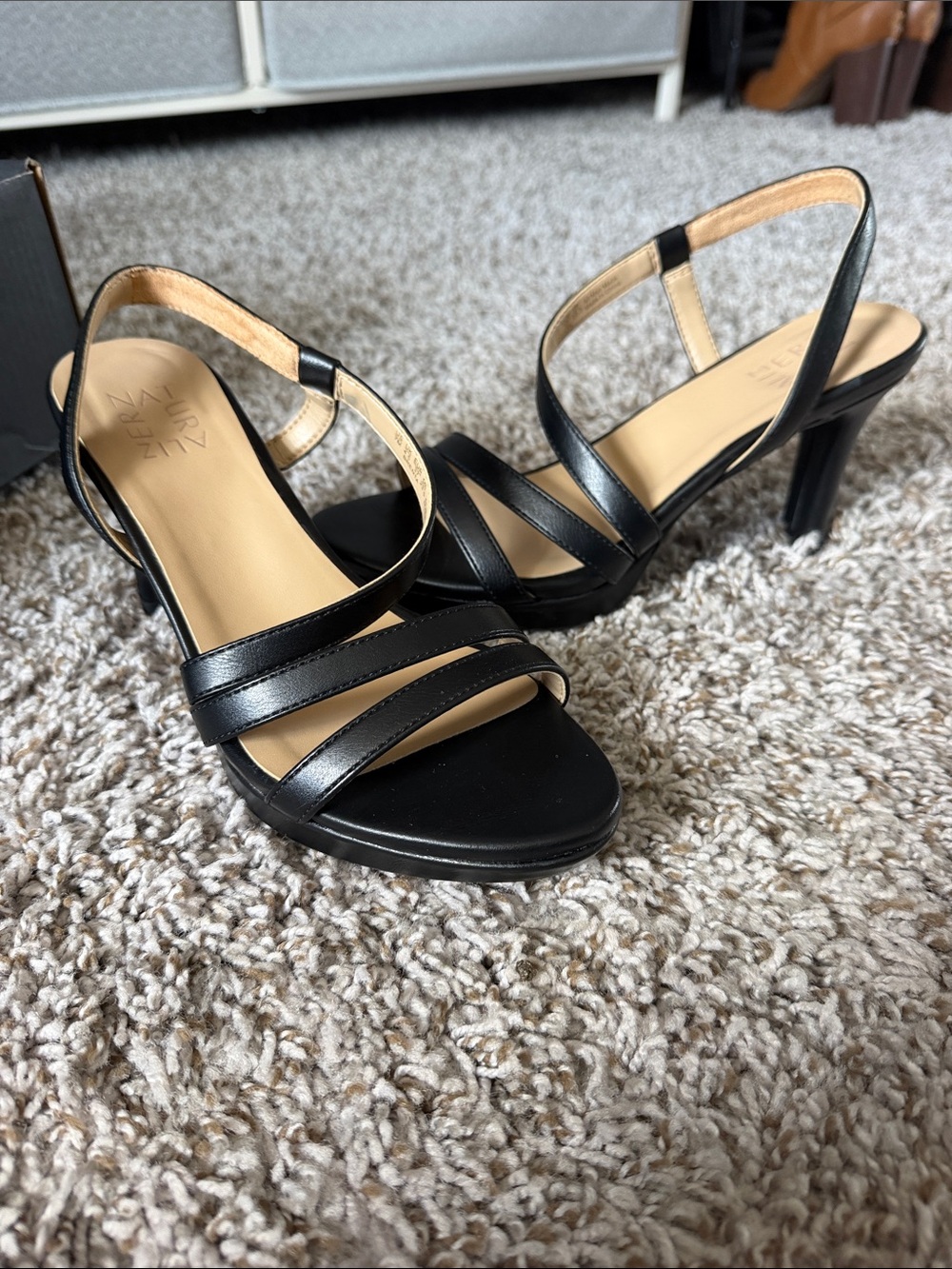 Naturalizer Black Strappy High Heel Sandals - Picture 4 of 8
